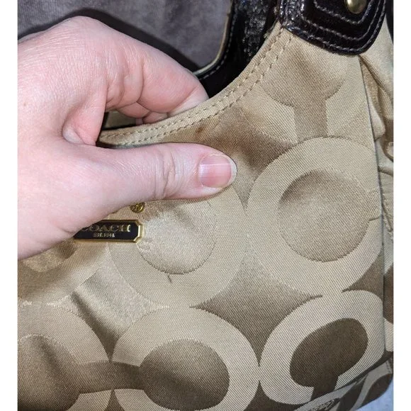 Coach Beige Handbag - Picture 7 of 11